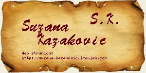 Suzana Kazaković vizit kartica